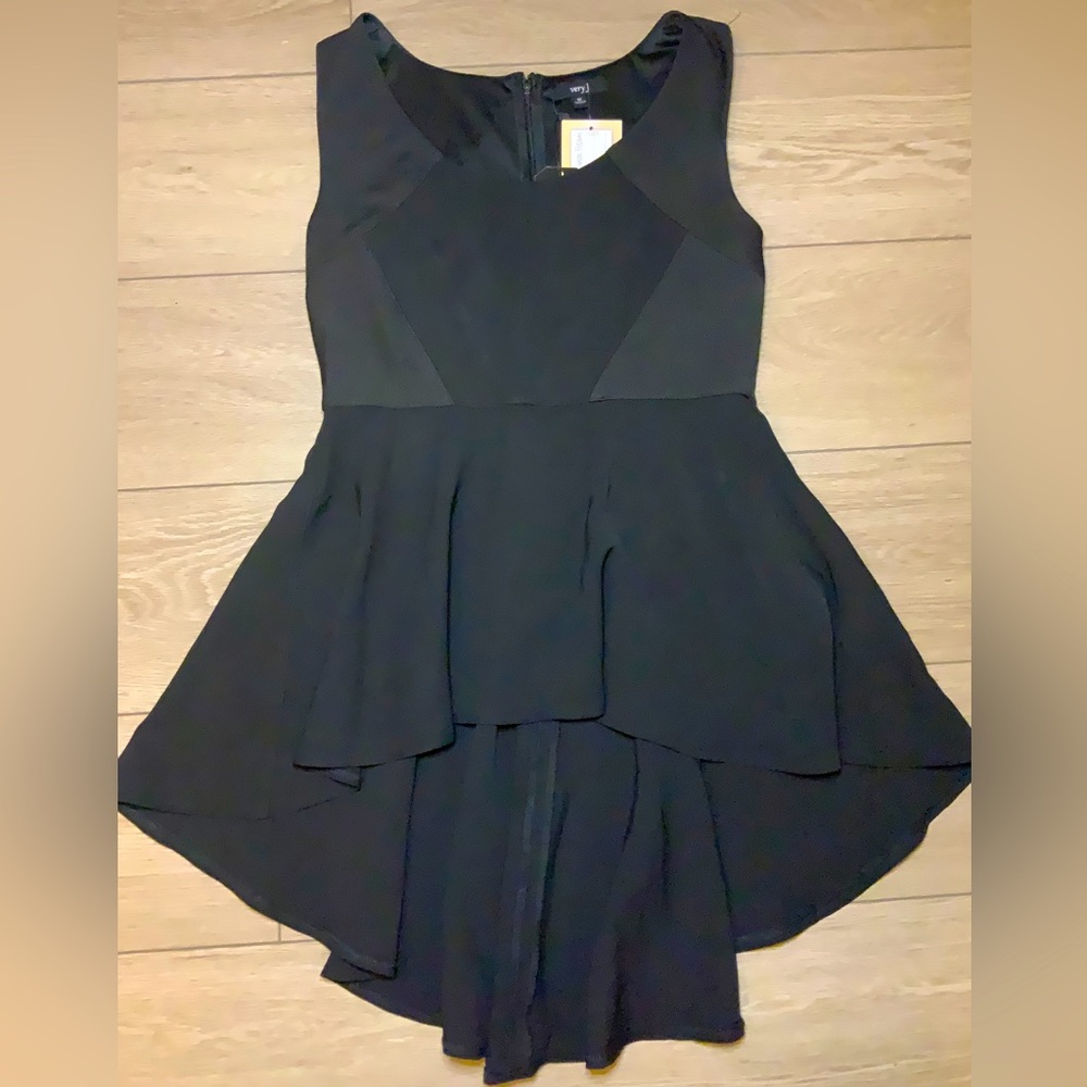 Very J High-Low Peplum Tuxedo Top